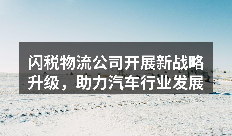 闪税物流新战略发布会现场