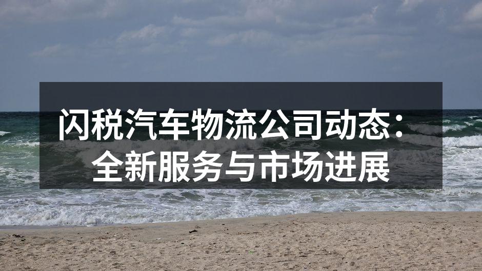 闪税汽车物流新服务上线。